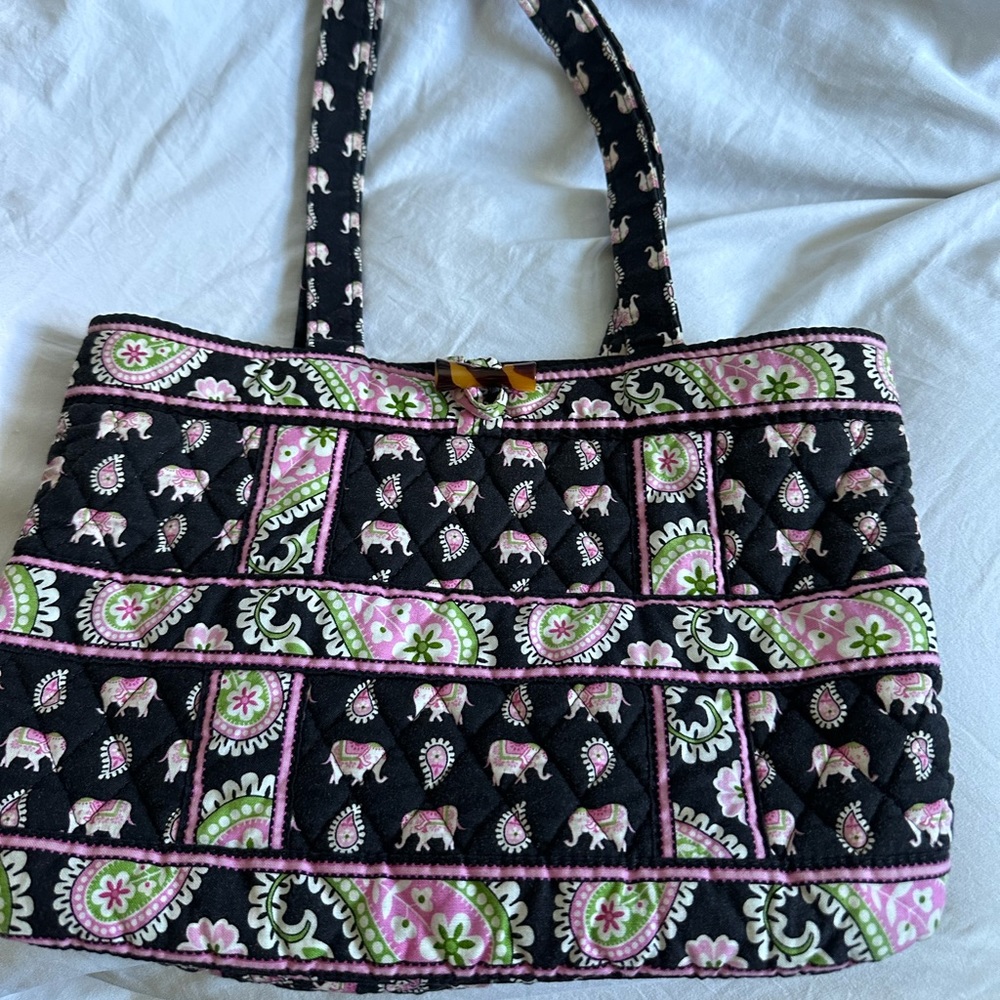 Vera Bradley pink elephant tote